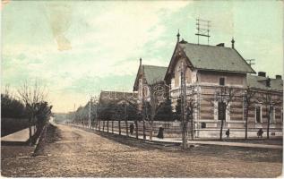 1914 Máramarossziget, Sighetu Marmatiei; Lónyai út. Wizner és Dávid / street (EK) + K.u.K. Feljägerbataillon