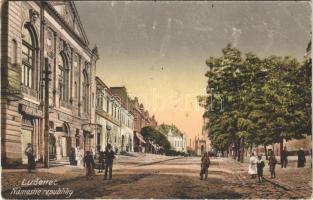 1921 Losonc, Lucenec; Köztársaság tér, Hochfelder D. üzlete / Námestie republiky / square with shops (EK)