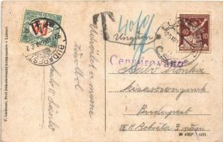 1921 Losonc, Lucenec; Köztársaság tér, Hochfelder D. üzlete / Námestie republiky / square with shops...