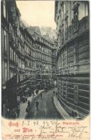 1898 (Vorläufer) Wien, Vienna, Bécs; Bognergasse / street, shops
