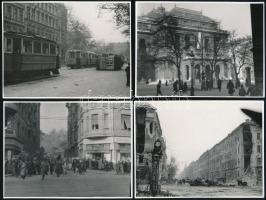 1956 Az 1956-os forradalomról szóló fotóanyag, nagyrészt a budapesti eseményeket ábrázoló fotók, két...