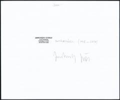 1983 Jankovszky György(1946-2020): New York, World Trade Center, feliratozva, aláírt, pecséttel jelz...