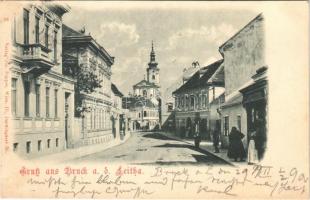 1899 (Vorläufer) Lajtabruck, Bruck an der Leitha; Strasse / street / utca