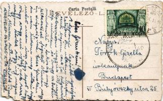 Kolozsvár, Cluj; Szent Mihály templom, Mátyás király szobor, Haraszthy Jenő üzlete / church, statue ...