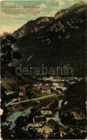 1911 Herkulesfürdő, Herkulesbad, Baile Herculane; látkép a Coronini magaslatról / Totalansicht von der Coroninihöhe / general view (kis szakadás / small tear)