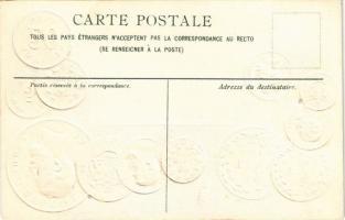 Román pénzérmék, ezüst és arany díszített dombornyomott / Rumänien, Roumania, Rumania / Romanian set...