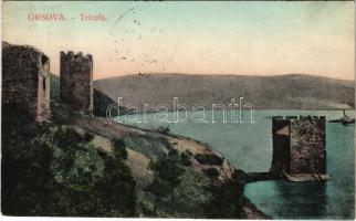 1908 Orsova, Tricula / Trikule, Háromtorony / tower ruins / Tricule (EB)