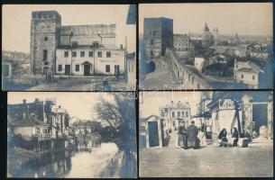 cca 1915-1920 Galíciai, orosz városképek, 8 db, 9×14 cm / cca 1915-1920 Galicia, photos of Russian cities, 8 pcs, 9×14 cm