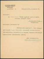 1941 Bp., Richter Gedeon (1872-1944) gyógyszerész által aláírt levél