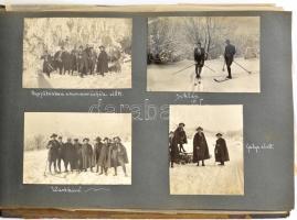 cca 1914-30 Cserkész kordokumentum jellegű fotóalbuma, össz. 122 fotó, amelyen számos cserkészcsapat...