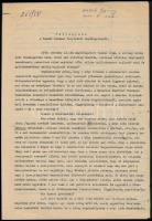 1958 Bizalmas gépelt feljegyzés Tamási Áron politikai álláspontjáról Aczél György részére, 3p