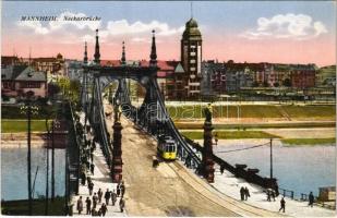 Mannheim, Neckarbrücke / bridge, tram