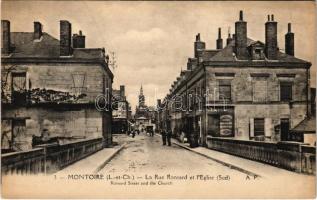 1921 Montoire-sur-le-Loir, La Rue Ronsard et l'Eglise (Sud) / Ronsard Street and the Church, shop of Haugou