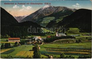 1918 Vandoies di Sotto, Niedervintl (Vandoies, Vintl; Südtirol) in Pustertal mit Eidechsspitze / general view, church. Verlag J. Wachtler