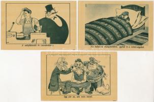 9 db MODERN szocreál gúnylap, karikatúra az 50-es évekből (Képzőművészeti Alap Kiadóvállalat) / 9 MO...