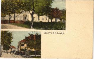 Dietach, Dietachdorf; main street, horse-drawn carriage. Verlag K. Lintl. F. Kutscheras Nachflg.