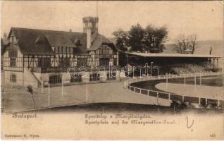 1902 Budapest XIII. Margitszigeti sporttelep, teniszpálya. Kampmann H. 495. (EK)