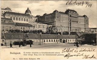 1904 Budapest I. Új királyi várpalota (a Krisztinavárosból nézve). Ganz Antal No. 1.