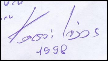 Kassai Lajos (1960-): Lóra ültem c. versének autográf kézirata