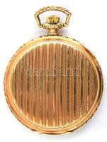 Movado 14K arany zsebóra. jelzett 14 köves szerkezettel. Dupla fedél. Működő, jó állapotban. 76,4 g,...