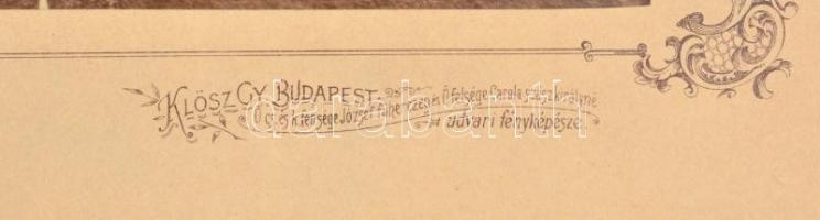 cca 1895-1900 Koháryháza, Felvidék, a Coburg kastély. Klösz György felvétele. Keményhátú fotó karton...