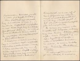 1886 Tisza Kálmán (1830-1902) miniszterelnök saját kézzel írt levele Szél Kálmán nagyszalontai esper...