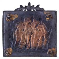 Oszmán Birodalom ~1914-1918. "INSH ALLAH" jelzett Ag sapkajelvény, FM gyártási jelzéssel (...