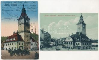 Brassó, Kronstadt, Brasov; - 4 db RÉGI erdélyi városképes lap / 4 pre-1945 Transylvanian town-view p...
