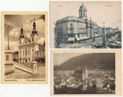 6 db RÉGI erdélyi városképes lap: Vajdahunyad, Temesvár, Lugos, Marosvásárhely, Arad, Brassó / 6 pre...