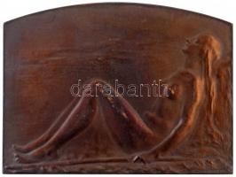 Stefan Schwartz (1851-1924) ~1900. "Diána" Br plakett (92,53g/70x52mm) T:2 / Hungary ~1900. "Diana" Br plaque. Sign: Stefan Schwartz (92,53g/70x52mm) C:XF HP 4619.