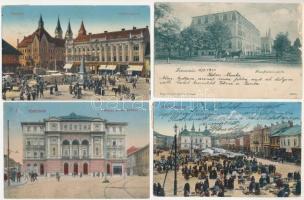 8 db RÉGI erdélyi városképes lap: Temesvár, Segesvár, Máramarossziget, Nagyvárad / 8 pre-1945 Transylvanian town-view postcards: Timisoara, Sighisoara, Sighetu Marmatiei, Oradea