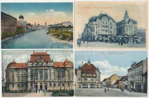 8 db RÉGI erdélyi városképes lap: Temesvár, Segesvár, Máramarossziget, Nagyvárad / 8 pre-1945 Transy...