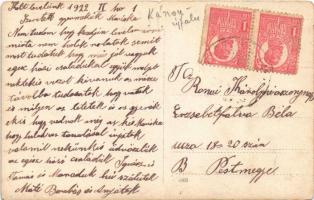 1922 Kászonújfalu, Casinu Nou; katonák a téren / soldiers on the square. photo