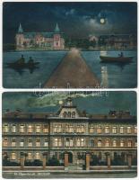 6 db RÉGI magyar városképes lap / 6 pre-1945 Hungarian town-view postcards