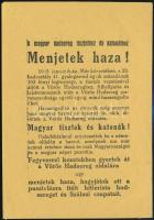 1945.I.7. A magyar hadsereg tisztjeihez és katonáihoz. Menjetek haza! II. világháborús szovjet röplap, 15x10 cm