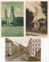 6 db RÉGI magyar városképes lap, közte szombathelyi zsinagóga / 6 pre-1945 Hungarian town-view postc...