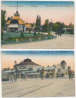 5 db RÉGI magyar városképes lap: Budapest, Esztergom, Keszthely / 5 pre-1945 Hungarian town-view postcards