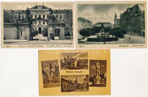 Sopron - 5 db RÉGI városképes lap, közte 1 modern / 5 pre-1945 town-view postcards, including 1 MODERN