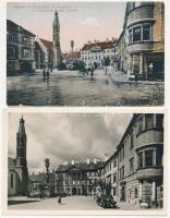 Sopron - 4 db RÉGI városképes lap, közte 1 modern / 4 pre-1945 town-view postcards, including 1 MODERN