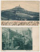 4 db RÉGI magyar városképes lap: Pannonhalma, Kőszeg, Szeged, Szombathely / 4 pre-1945 Hungarian town-view postcards