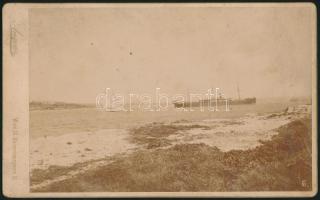 cca 1895 össz. 3 db látkép hajókkal és kikötővel, ismeretlen helyszínen (Fiume, Trieszt?), Victor An...