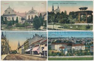 10 db RÉGI magyar városképes lap / 10 pre-1945 Hungarian town-view postcards