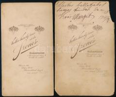 cca 1911 Koós Margit táncos, az Opera-ház táncosának 3 db keményhátú fotója, Bp., Szenes (2 db), Erd...