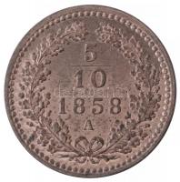 Ausztria 1858A 5/10kr Cu T:1,1-  Austria 1858A 5/10 Kreuzer C:UNC,AU  Krause KM#2182