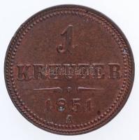 Ausztria 1851A 1kr Cu T:1,1- kis ph.  Austria 1851A 1 Kreuzer Cu C:UNC,AU small edge error Krause KM#2185