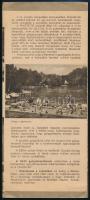 cca 1940 Szováta gyógyfürdő utazási prospektusa, fekete-fehér fotókkal, Bp., Athenaeum-ny., 23x59 cm