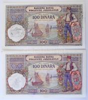 Jugoszlávia 1920-1929. 100D (5x), ebből 4x Karageorge, 1x I. Sándor vízjellel, közte egy hamis felül...