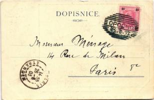 1903 Opoczno, Zámek Opocensky / castle, art postcard (surface damage)