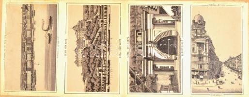 cca 1900 Budapest fő és székváros látképei, Bp., Bettelheim Miksa és Társa-ny., Budapest helyszíneit...