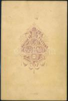 cca 1875 Nagy Imréné Benza Ida (1846-1880) magyar operaénekesnő (drámai szoprán) és csecsemő gyermek...